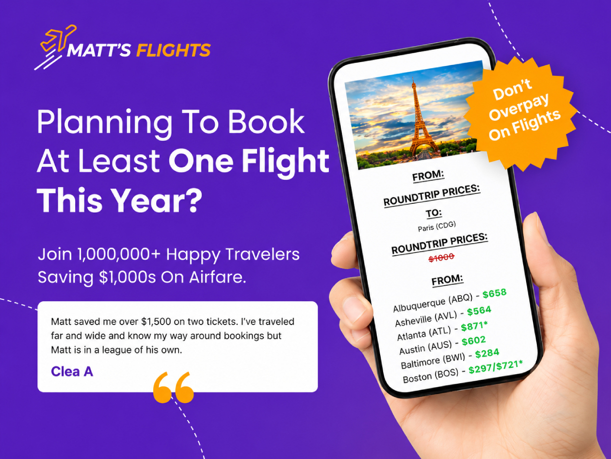 Matt's Flights Premium Plan: Lifetime Subscription