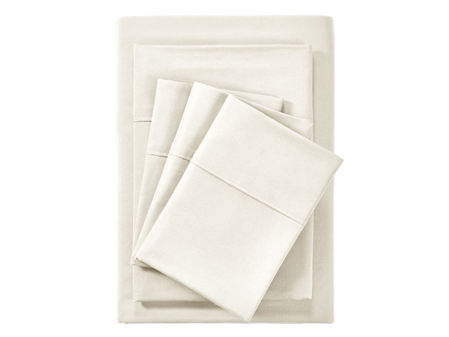 Bamboo 2000 Count 6-Piece Sheet Set with SnugGrip (Cream/Twin XL)