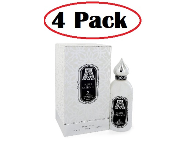 4 Pack of Musk Kashmir by Attar Collection Eau De Parfum Spray (Unisex) 3.4 oz