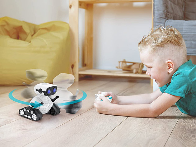 Rechargeable RC Robot for Kids with Music & LED Lights (2-pack)