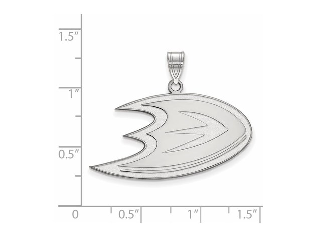 Sterling Silver NHL Anaheim Ducks Large Pendant