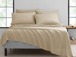 6-Piece Bamboo-Blend Comfort Luxury Sheet Set (Khaki/Queen)