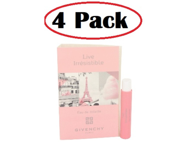 4 Pack of Live Irresistible by Givenchy Vial (sample) .03 oz