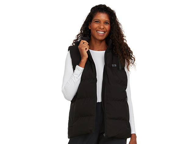 Helios Paffuto Heated Unisex Vest with Power Bank (Black/Small)