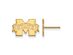 NCAA 14k Gold Plated Silver Mississippi State X-Small Post Earrings