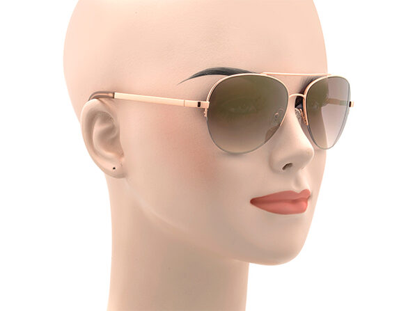 Oscar De La Renta Acetate Rose Gold Brown Aviator-Style  display picture 1