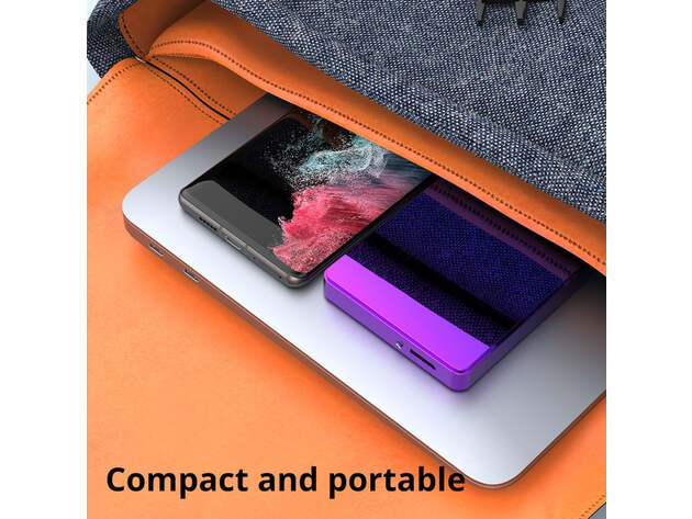 Slim Portable USB 3.0 External Hard Drive - 500GB (Purple/Blue Gradient)