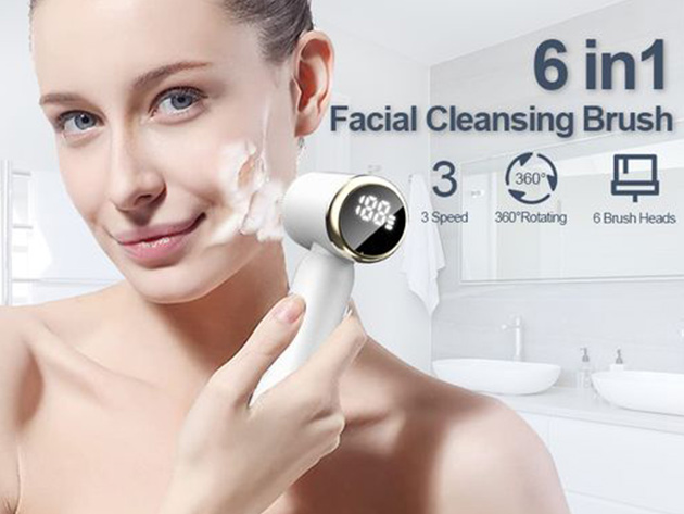 6-in-1 LED Facial Cleansing System